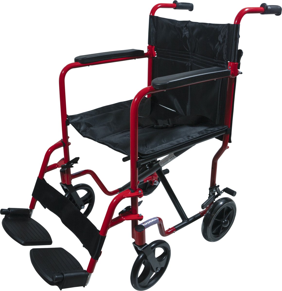Goedkoopste Aidapt transport rolstoel - aluminium - compact - rood