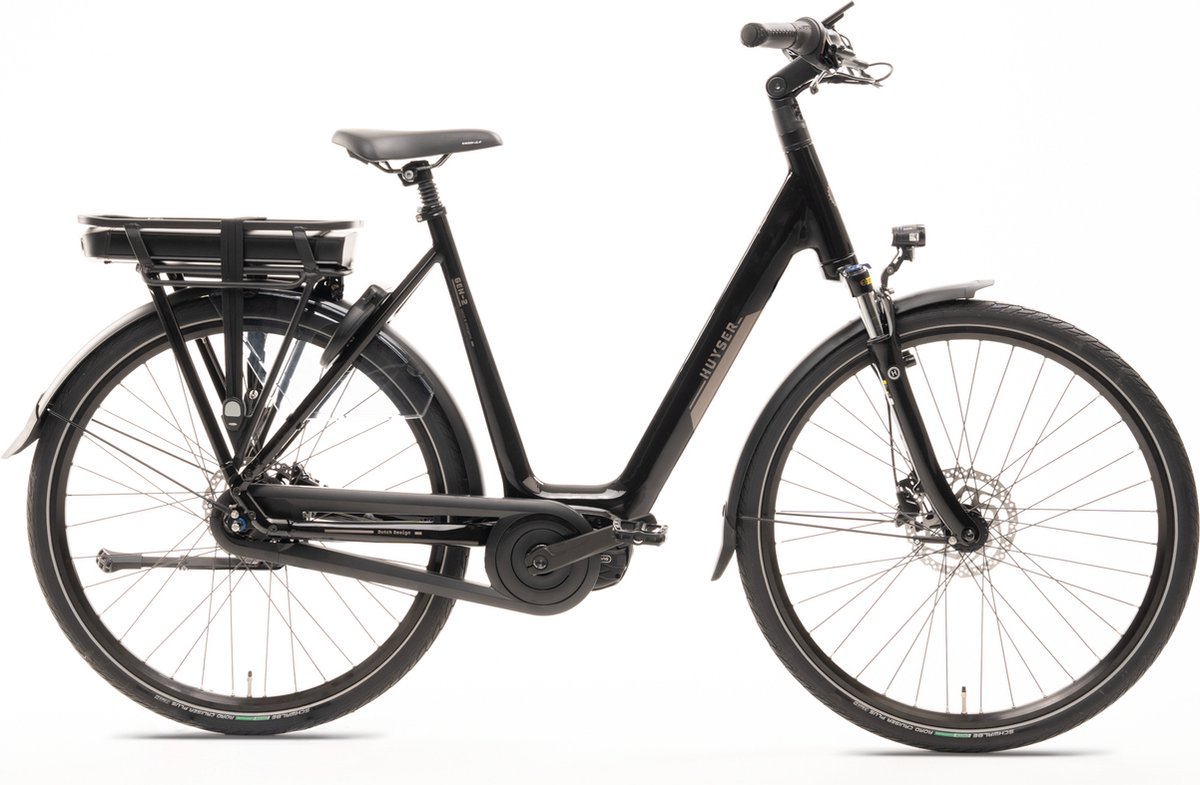 Huyser Gen 2 - Elektrische fiets met 8 versnellingen & middenmotor - Elektrische stadsfiets voor dames - 500Wh - Zwart