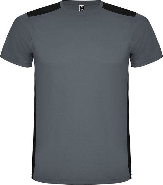 Chemise de sport unisexe pour enfants ébène avec noir manches courtes marque Detroit Roly 4 ans 98-104