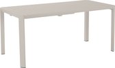 NATERIAL - Table de jardin rectangulaire IDAHO - Table extensible - 110/162 x 82 x 75 cm - 4 à 6 personnes - Aluminium - Beige - Table à manger d'extérieur - Table extensible - Table de jardin - Extensible