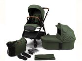 Novi Baby® Neo Kinderwagen - Groen/Cognac Grip - Inclusief bijpassende luiertas - Inclusief adapterset voor de Maxi-Cosi