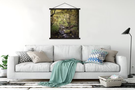 Affiche scolaire - Cerf - Arbre - Forêt - 120x120 cm - Lattes noires