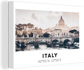 Tableau sur Toile Rome - Skyline - Italie - Été - 150x100 cm - Décoration murale