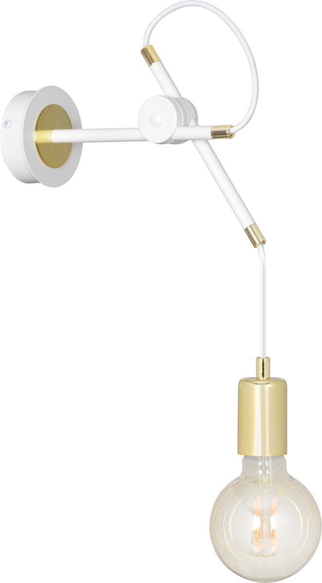 Emibig - Wandlamp Artemis 1 Wit/Goud 35 cm