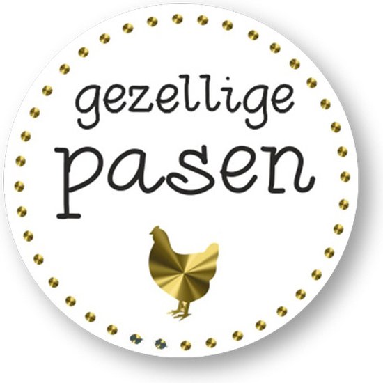 Etiket - Gezellige Pasen (500 stuks op rol)