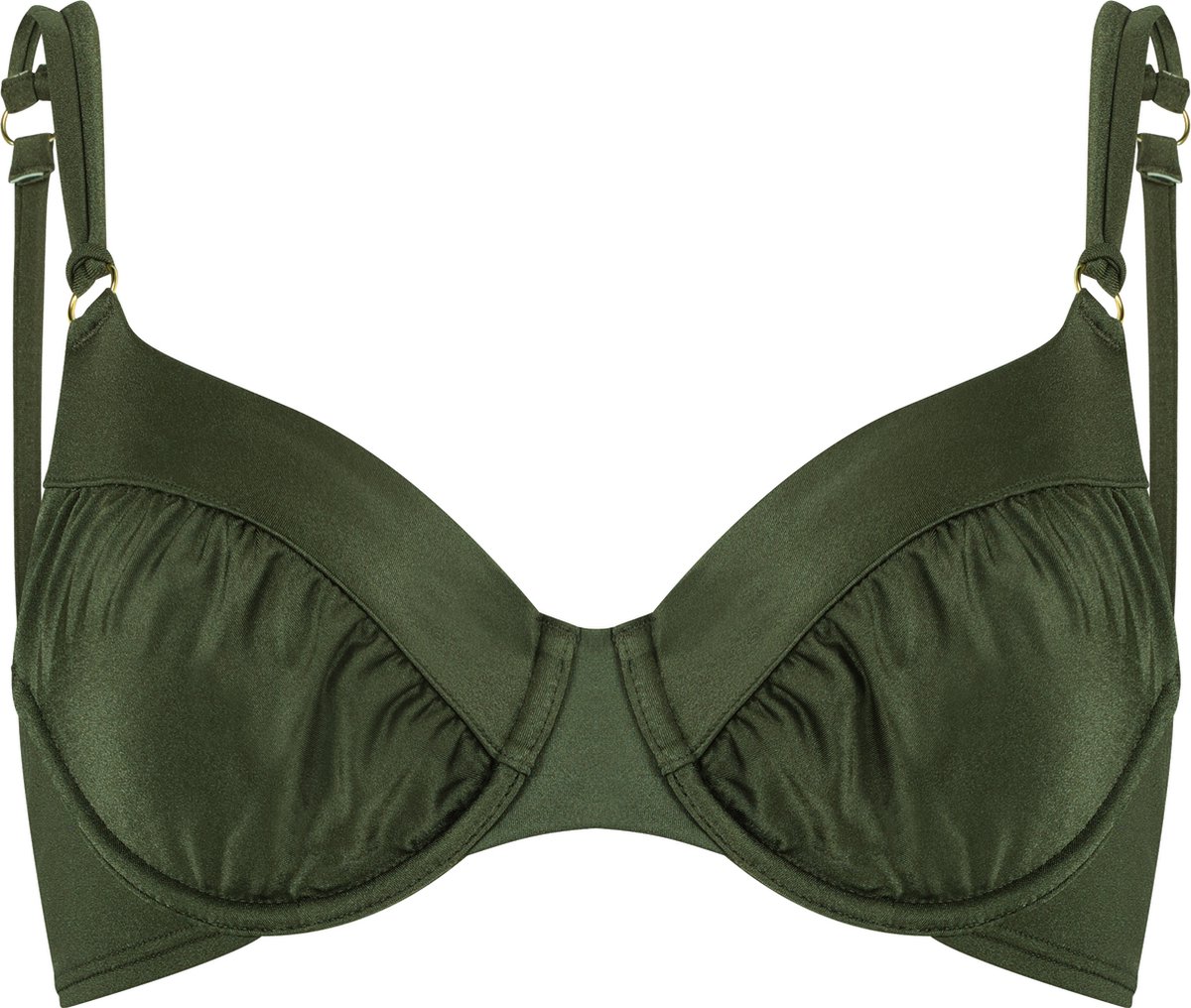 Hunkemöller Dames Badmode Niet-voorgevormde beugel bikinitop Crete - Groen - maat C85