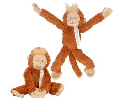 2x stuks happy Horse pluche aapje knuffel 23 cm - apen knuffels