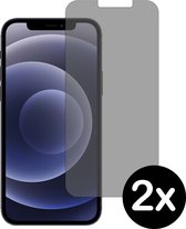 Smartphonica Privacy screenprotector voor iPhone 12 tempered glass - 2 stuks geschikt voor Apple iPhone 12