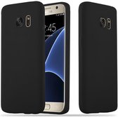 Cadorabo Hoesje geschikt voor Samsung Galaxy S7 in CANDY ZWART - Beschermhoes gemaakt van flexibel TPU silicone Case Cover