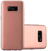 Cadorabo Hoesje geschikt voor Samsung Galaxy S8 in METALLIC ROSE GOUD - Beschermhoes gemaakt van flexibel TPU silicone Case Cover