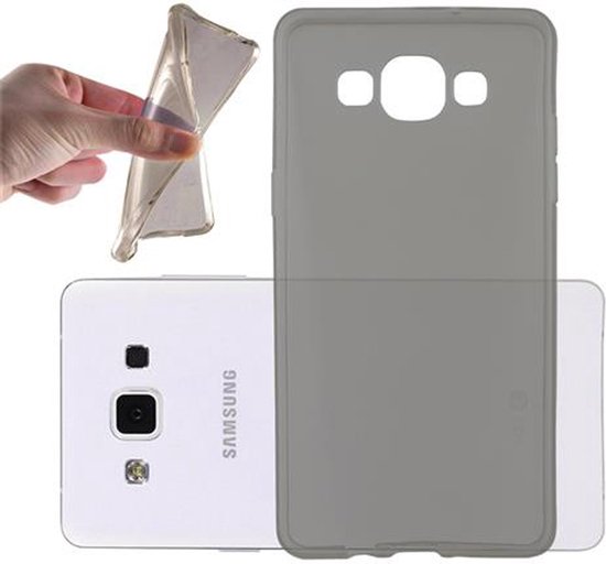 Cadorabo Hoesje geschikt voor Samsung Galaxy A5 2015 in TRANSPARANT ZWART - Beschermhoes gemaakt van flexibel TPU Silicone Case Cover