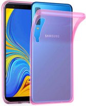 Cadorabo Hoesje geschikt voor Samsung Galaxy A7 2018 in TRANSPARANT ROZE - Beschermhoes gemaakt van flexibel TPU Silicone Case Cover
