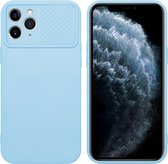 Cadorabo Hoesje voor Apple iPhone 11 PRO MAX in Bonbon Licht Blauw - Beschermhoes van flexibel TPU-silicone Case Cover en met camerabescherming