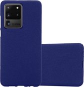 Cadorabo Hoesje geschikt voor Samsung Galaxy S20 ULTRA in FROST DONKER BLAUW - Beschermhoes gemaakt van flexibel TPU silicone Case Cover