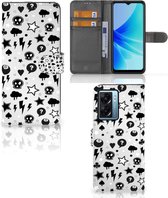 Portefeuille OPPO A77 5G | A57 5G Téléphone Portable Couverture Standing pour Argent Punk
