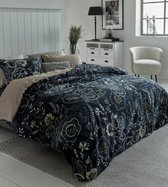 Riviera Maison Floral Paisley dekbedovertrek - Lits-Jumeaux - 240x200/220 - Donker Blauw