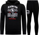 Joggingpak Heren Volwassenen - Heren Trainingspakken - Tracksuit Narcos University - Zwart