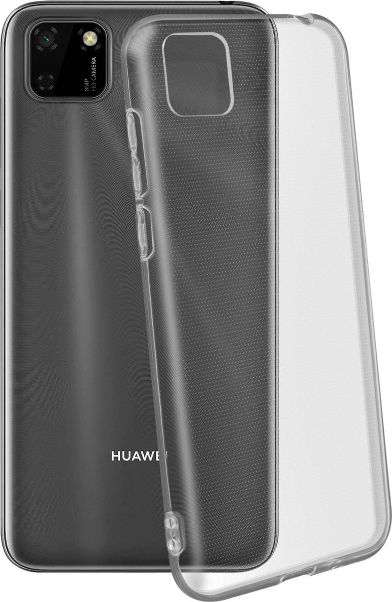 Geschikt voor Huawei Y5p Case Resistant Soft Flexible Gel Silicone transparant