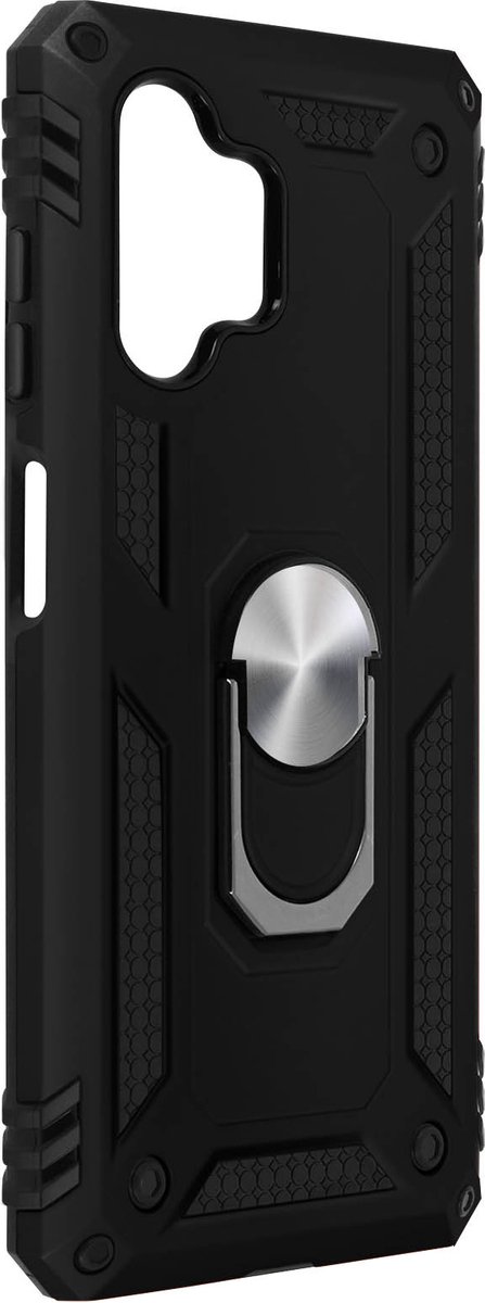 Geschikt voor Samsung Galaxy A32 5G Hybrid Case Video Support Ring zwart