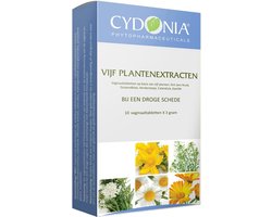 Cydonia - Vijf Plantenextracten - droge vagina - overgang - intieme ongemakken - vaginale zetpillen