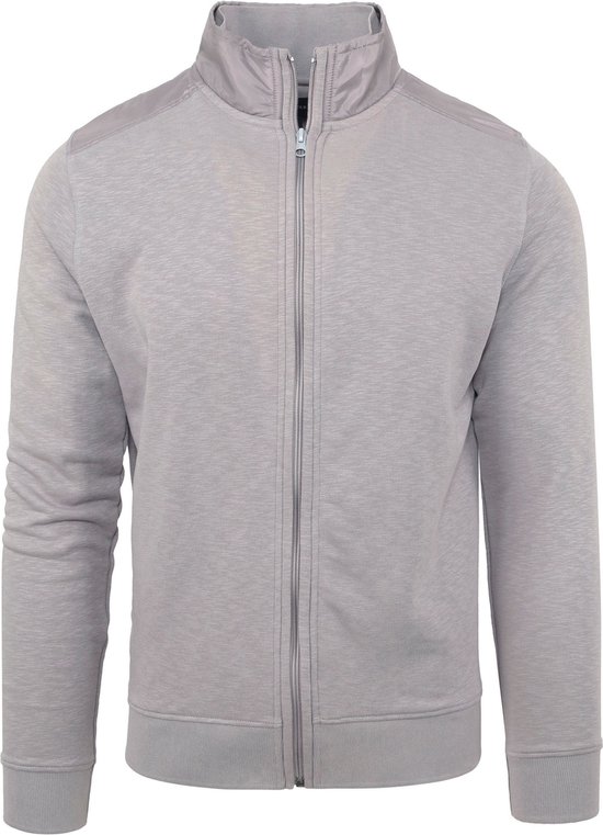CASA MODA heren vest katoen, met rits, grijs