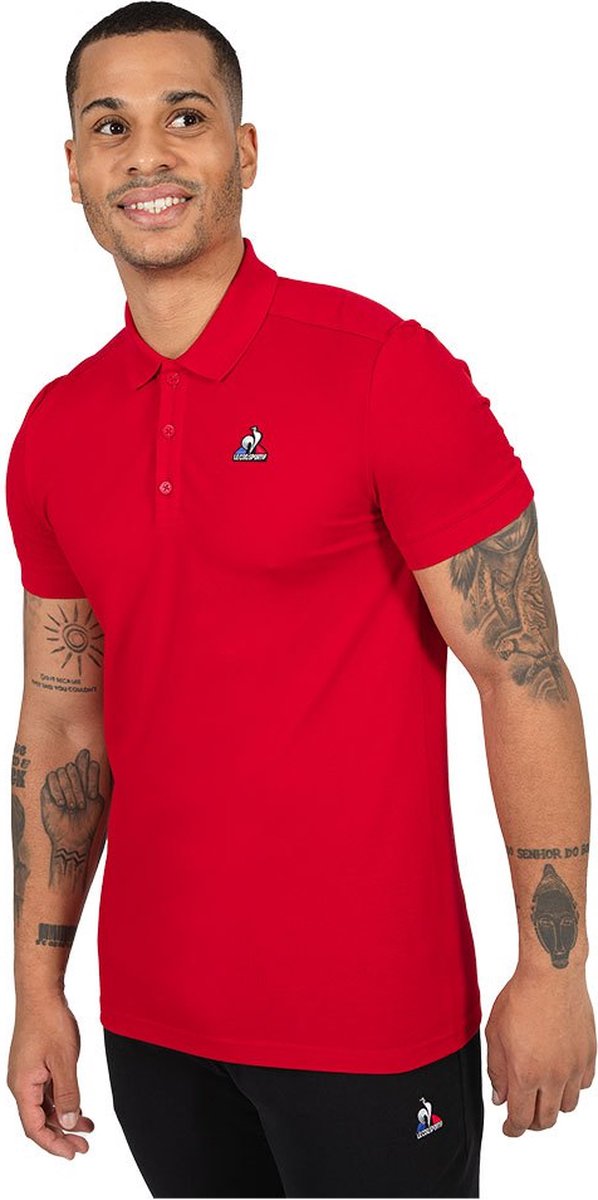 LE COQ SPORTIF Essentials N°1 Polo Met Korte Mouwen Heren - Pure Red - XXL