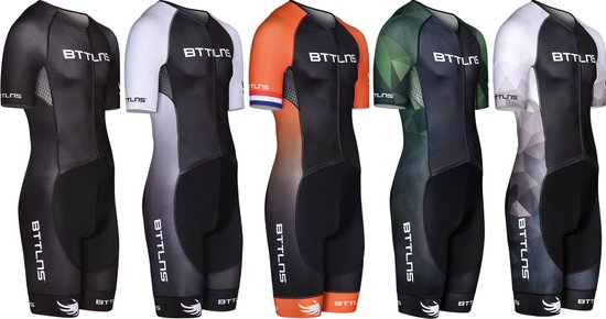 BTTLNS trisuit - triathlon pak - trisuit korte mouw heren - Typhon 2.0 -  zwart - XS | bol