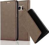 Cadorabo Hoesje geschikt voor Samsung Galaxy S7 in KOFFIE BRUIN - Beschermhoes met magnetische sluiting, standfunctie en kaartvakje Book Case Cover Etui