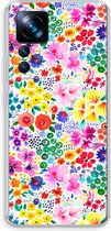 Case Company® - Hoesje geschikt voor Xiaomi 12T Pro hoesje - Little Flowers - Soft Cover Telefoonhoesje - Bescherming aan alle Kanten en Schermrand