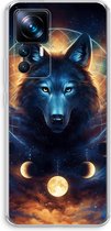 Case Company® - Hoesje geschikt voor Xiaomi 12T Pro hoesje - Wolf Dreamcatcher - Soft Cover Telefoonhoesje - Bescherming aan alle Kanten en Schermrand