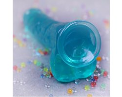 6" / 15 cm Realistic Dildo With Balls - Transparent