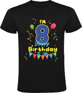 I'm 8 Happy Birthday To Me Kinder T-shirt 152 | Jarig | Verjaardag | Feest | 8 jaar