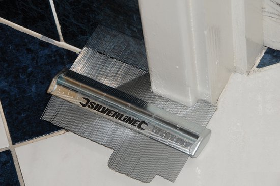 Silverline Profielmeter - Profielmal Staal - 150 mm - Maximaal Diepte 45 mm - Silverline