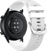 Band Geschikt voor Honor Magic Watch 2, 46mm Getextureerde siliconen Wit