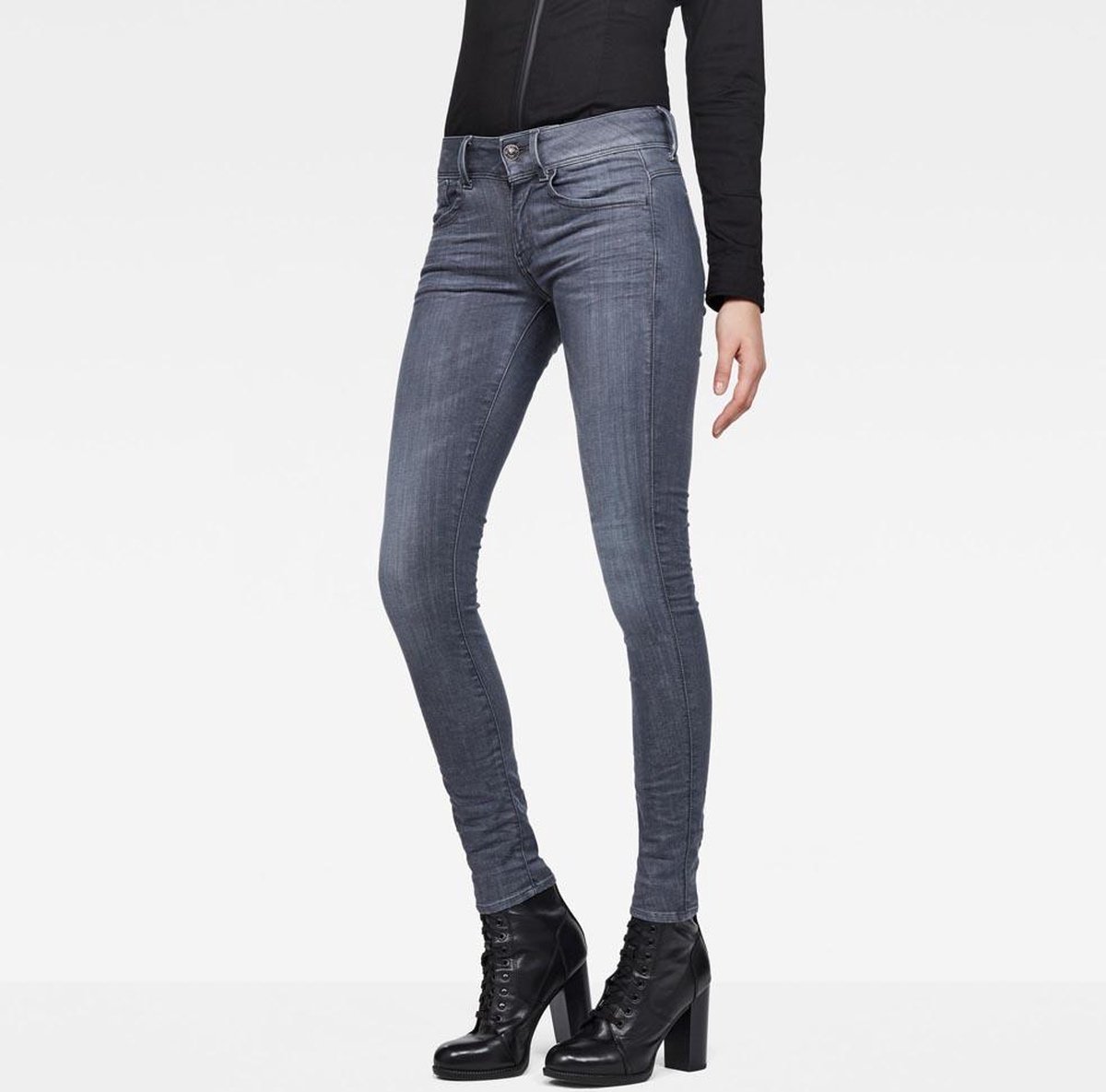 G-STAR Lynn D-Mid Waist Super Skinny Jeans - Dames - Medium Aged - W26 X  L34 | bol.com