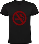 No smoking Heren T-shirt | sigaretten | rookverbod | sigaren | tabak | Zwart