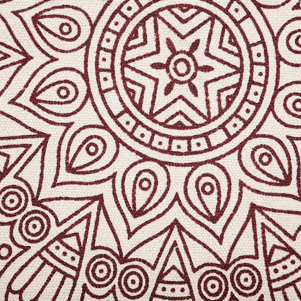Beliani AYAKLI - Laagpolig vloerkleed - Rood - 120 cm - Katoen