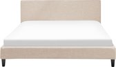 FITOU - Tweepersoonsbed - Beige - 160 x 200 cm - Polyester