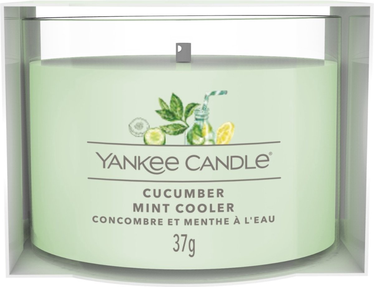 Yankee Candle Filled Votive - Cucumber Mint Cooler - 10 branduren - 1 stuk Groen