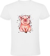 Varken Heren T-shirt | dier | verf | schilder | boer | boerin