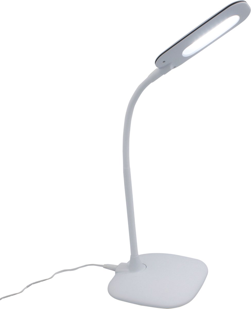 INSPIRE - MEI bureaulamp - touch en dimbare lamp - LED 710LM - 6.5W - 6500K - IP20 - H55 cm - wit - kunststof