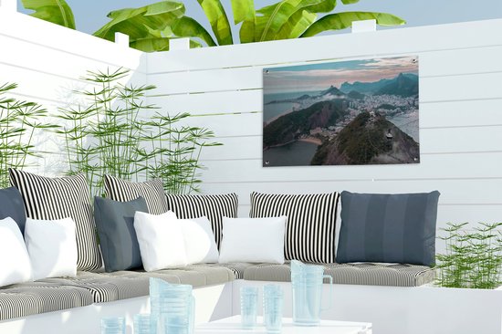 Paysage de montagne Rio de Janeiro Jardin affiche 60x40 cm - petit - Toile de jardin / Toile d'extérieur / Peintures d'extérieur (décoration de jardin)