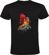 Haan Heren T-shirt | dier | gedrag | kip | verf | schilder | dierendag