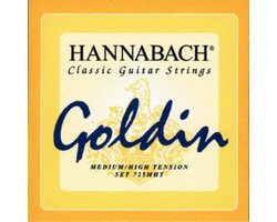 Hannabach K-Git.snaren set 725 MHT Nylon goudin Super Carbon - Klassieke gitaarsnaren