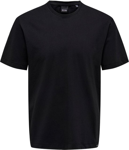 Only & Sons T-shirt Onsmax Life Reg Ss Stitch Tee Noos 22025208 Black Mannen Maat - XS