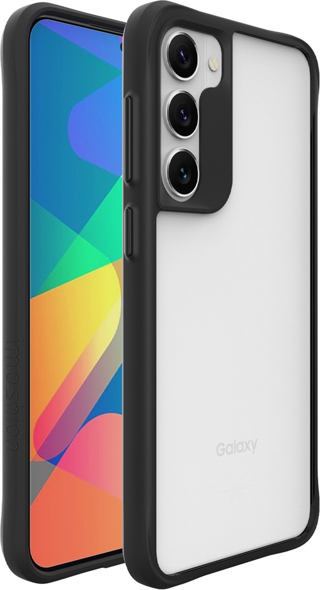 iMoshion Hoesje Geschikt voor Samsung Galaxy S23 Hoesje - iMoshion Rugged Hybrid Case - Zwart / Transparant