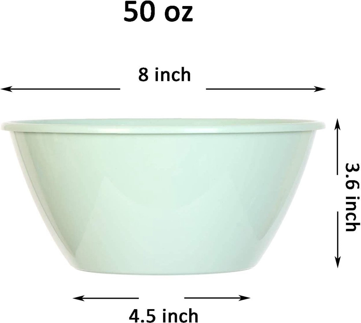 Gastro plastic kommen 6 stuks, 14 cm, 200 ml, wit, herbruikbaar