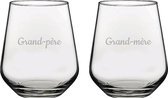 Drinkglas gegraveerd - 42,5cl - Grand-père & Grand-mère