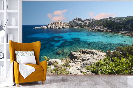 Le littoral aux fotobehang eau turquoise claire