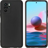 iMoshion Hoesje Geschikt voor Xiaomi Redmi Note 10 (4G) Hoesje Siliconen - iMoshion Color Backcover - Zwart